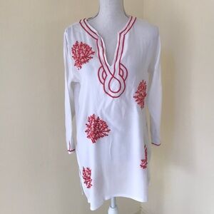 Barbara Gerwit Small white embroidered tunic